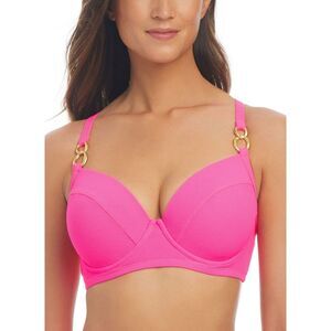 Bleu by Rod Beattie Womens Chain-Strap Underwire Bikini Top 40D Rosa -NWT $85